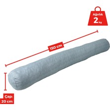 Xpermate x permate Sarılma Yastığı , Uyku Yastığı , Bacak Arası Yastığı Silindir 150 x 20  cm  Gri