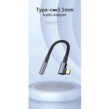 Blueleskyy Type-C - 3,5mm Ses Adaptörü Type-C Kulaklık Adaptörü Düz (Yurt Dışından)