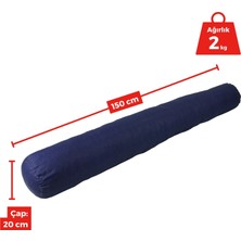 Xpermate x permate Sarılma Yastığı , Uyku Yastığı , Bacak Arası Yastığı Silindir 150 x 20  cm  Lacivert