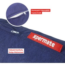 Xpermate x permate Sarılma Yastığı , Uyku Yastığı , Bacak Arası Yastığı Silindir 150 x 20  cm  Lacivert