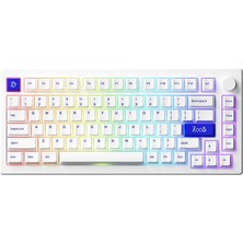 Akko Mod 007B Pc Blue On White Rgb Kablosuz Hotswap Mekanik Gaming Klavye