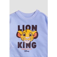 Chicsy Baby Pamuklu Aslan Baskılı Tatlı Unisex Bebek&çocuk 2'li Alt Üst Eşofman Takım