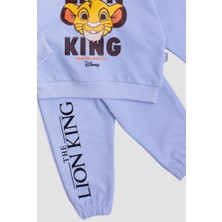 Chicsy Baby Pamuklu Aslan Baskılı Tatlı Unisex Bebek&çocuk 2'li Alt Üst Eşofman Takım