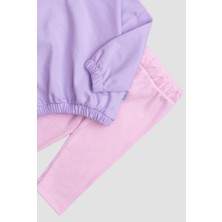 Chicsy Baby Pamuklu Kumaş Yaka Detaylı Tatlı Unisex Bebek&çocuk 2'li Alt Üst Eşofman Takım