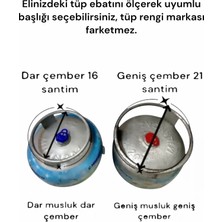 Güven Küçük Tüp Başlığı Piknik Tüpü Kafası Musluk Brülör Geniş Çember Uyumlu (Tüp Hariç)