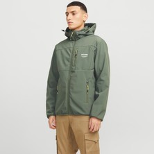 Jack & Jones Erkek Logo Detayli Kapüsonlu Ceket - Theo
