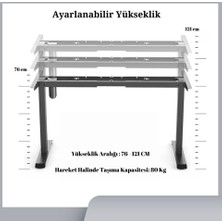 Ofis Fix Beyaz Yükseklik Ayarlı Masa | Tek Motorlu | Elektrikli Masa Mekanizması | Kolay Kurulum