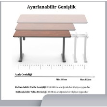 Ofis Fix Beyaz Yükseklik Ayarlı Masa | Tek Motorlu | Elektrikli Masa Mekanizması | Kolay Kurulum