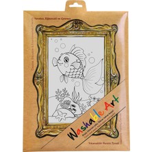 Akademi Çocuk Funny Mat -Washable Art - Kedi