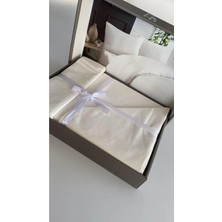 Znd Store Jakarlı Ranforce Nevresim Takımı Ekru Rengi