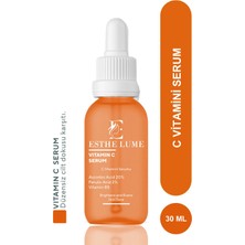 E Esthe Lume Leke Karşıtı Aydınlatıcı Vitamin C Serum Glutatyon, Ferulic Asit, %20 Ascorbic Asit 30 ml