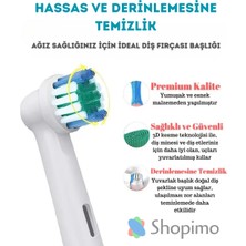 Shopimo Oral B Uyumlu Yedek Diş Fırçası Başlığı Seti | 4'lü Paket