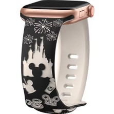 Alstrap Apple Watch 6 7 8 9 10 Se Ultra Uyumlu 44 45 46 49MM Lazer Kesim Desenli Çift Renkli Silikon Kordon