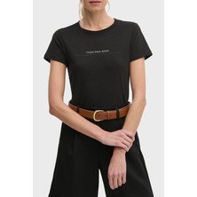 Calvin Klein Pamuk Slim Fit Bisiklet Yaka T Shirt J20J224990BEH Bayan T Shirt J20J224990 Beh