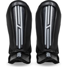 Hercules Fight Gear Black Shıns Kaval Koruyucu, Kick Boks Kavallık Siyah Düz Kaval Koruyucu