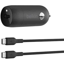 Belkin 30W Usb-C Araç Şarjı + 2 Metre Usb-C Kablo