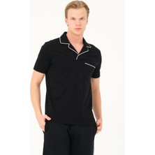 Msw Erkek Regular Fit Kısa Kollu Polo Siyah