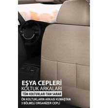 Nice Shop Joy Serisi Jakar Kumaş Universal Oto Koltuk Kılıfı Ön Arka Tam Set