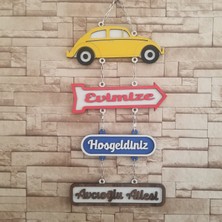Hediyeniz Bizde Kişiye Özel Ahşap Retro Kapı Isimliği