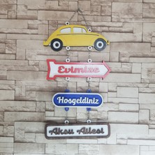 Hediyeniz Bizde Kişiye Özel Ahşap Retro Kapı Isimliği