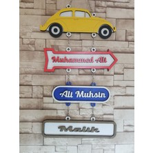 Hediyeniz Bizde Kişiye Özel Ahşap Retro Kapı Isimliği