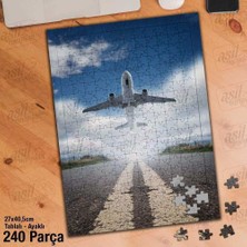 Asilmeydan Asil - Hobi Pistten Kalkış Yapan Uçak - Gökyüzü - Yapboz - Ayak Destekli 240 Parça Puzzle