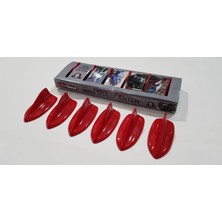 Life Tuning Kia Ceed Uyumlu Mini Shark Balina Anten Seti 6 Lı Balık Sırtı Süs Anten Kırmızı