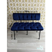 Yirmi15 Sırtlı Bench Mavi Sırtlı Bench Modern Sırtlı Bench Mavi Bench