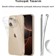 CepStok Apple iPhone 16 Pro Max Kılıf Şeffaf Kamera Korumalı Esnek Yumuşak Silikon