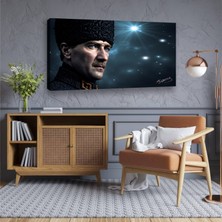 Reklam Ofisi - Mustafa Kemal Atatürk, Imzalı Modern Premium Kanvas Tablo