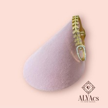 Stainless Steel Buğday Model Zirkon Taşlı Çelik Kelepçe