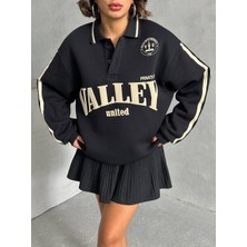 Polo Yaka Şardonlu Valley Sweatshirt