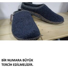 Gezer Kışlık Keçe Rahat Sessiz Taban Baskılı Erkek Terliği