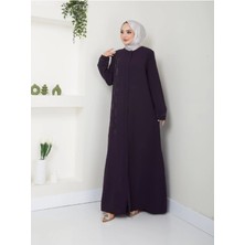 Taş Detaylı Büyük Beden Ferace