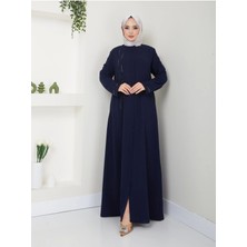 Taş Detaylı Büyük Beden Ferace