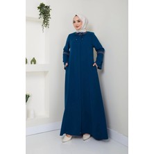 Nakış Işlemeli Büyük Beden Ferace