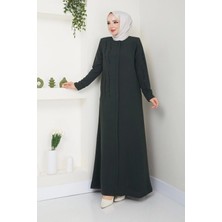 Ön ve Kol Taş Detaylı Büyük Beden Ferace