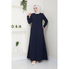 Ön ve Kol Taş Detaylı Büyük Beden Ferace