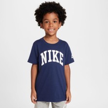 Nike Club Little Jersey Knit Çocuk Lacivert Pamuklu T-Shirt