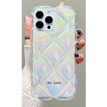 Cleo Cases Tarzını Yansıt iPhon 14 Pro Max Uyumlu Hologramlı Baklava Kılıf