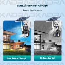 4g Solar Panelli Güvenlik Kamerası: Güneş Enerjili, 8mp Çift Lens, Sim Kartlı, Ptz, Su Geçirmez