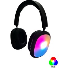 Platoon Rgb Işık Özellikli Süper Bass+ Hi - Fi Kaliteli Kafaüstü, Kulaküstü Kablosuz Bluetooth Kulaklık