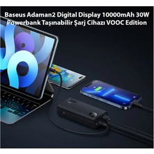 Mefa Ös Baseus Adaman2 Digital Display 10000MAH 30W Powerbank Taşınabilir Şarj Cihazı Vooc Edition