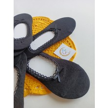 Butik Kadın 3'lü Pamuklu Siyah Babet Çorap