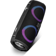 Boombox 30W Çift Bass USB Hafıza Kartı Aux Radyo LED Işıklı Bluetooth Hoparlör Hi-Fi Ses Bombası