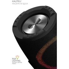 Boombox 30W Çift Bass USB Hafıza Kartı Aux Radyo LED Işıklı Bluetooth Hoparlör Hi-Fi Ses Bombası