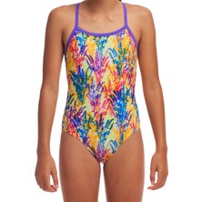 Funkita Tw Strike A Posy Kız Yüzme Mayosu,klor Dirençli, Ekolojik Tasarım