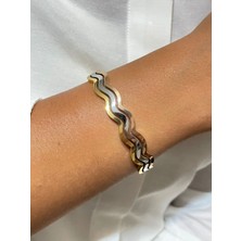 Stainless Steel Zikzak 3 Renkli Çelik Kelepçe