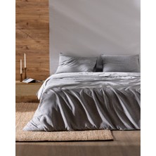 Madame Coco Nuage Çift Kişilik %100 Pamuk İpliği Boyalı Nevresim Takımı - Antrasit