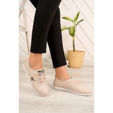 Kadın Emil Shoes Günlük Bağcıklı Bej Ayakakkabı